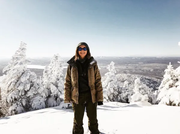 Debar Mountain is a popular ski/shoe combination in winter.