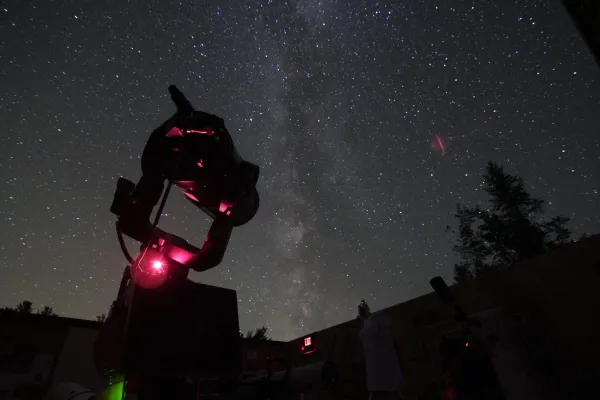Telescope viewing the Milky Way at the Adirondack Sky Center & Observatory