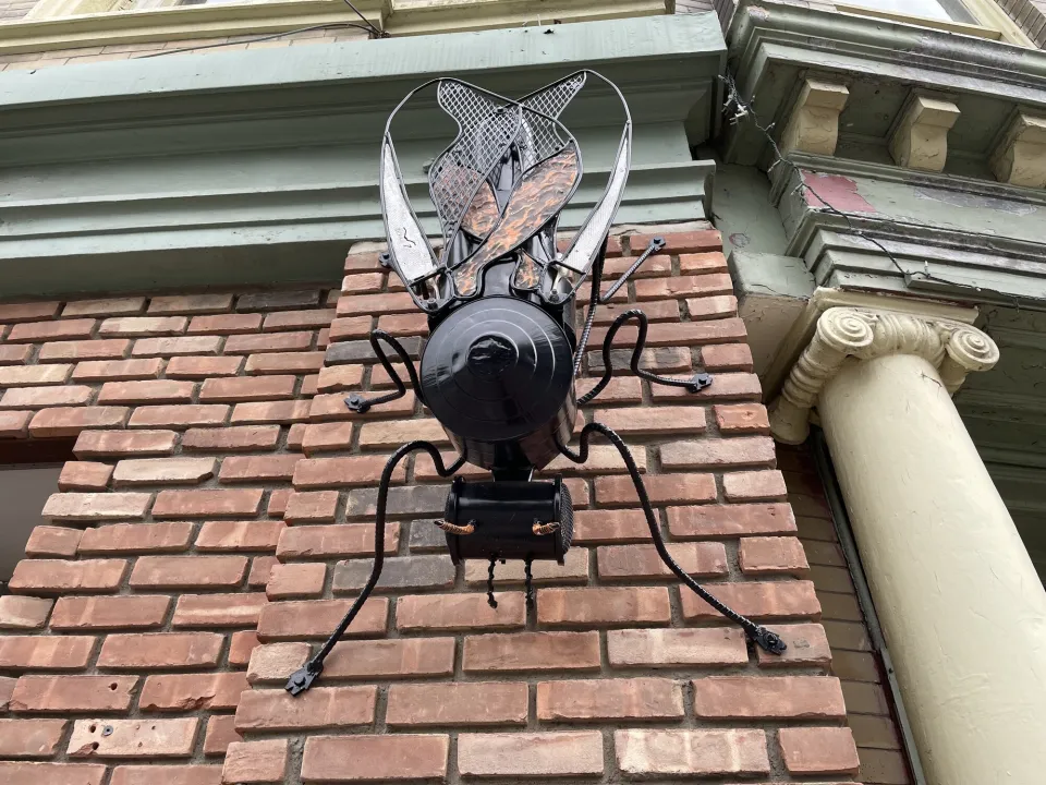 Bug art in Saranac Lake.