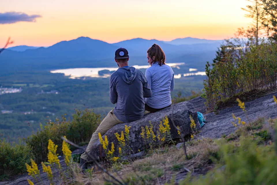 Hiking in Saranac Lake.