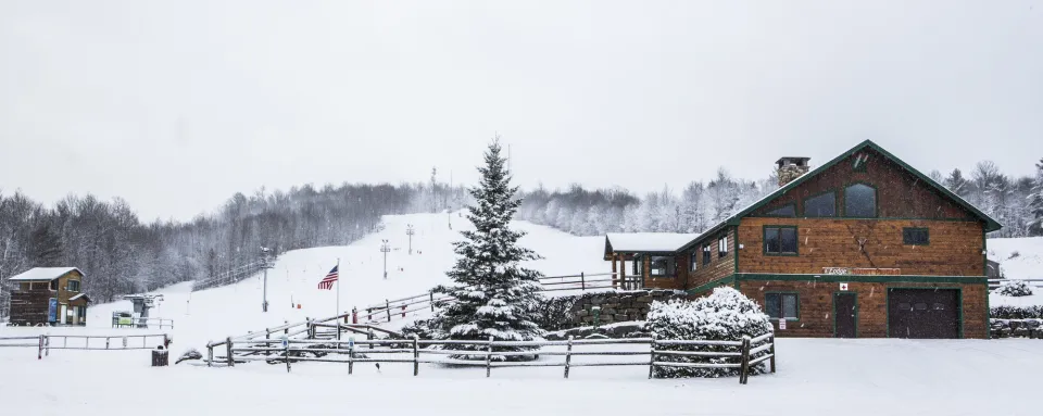 Mount Pisgah in the winter.