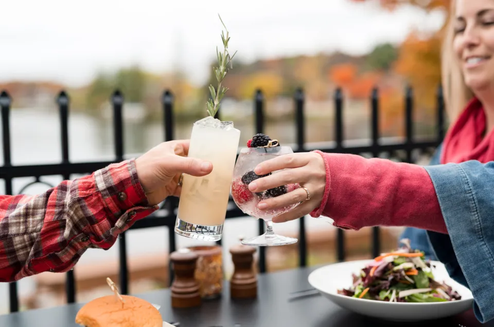 Fall dining in Saranac Lake.