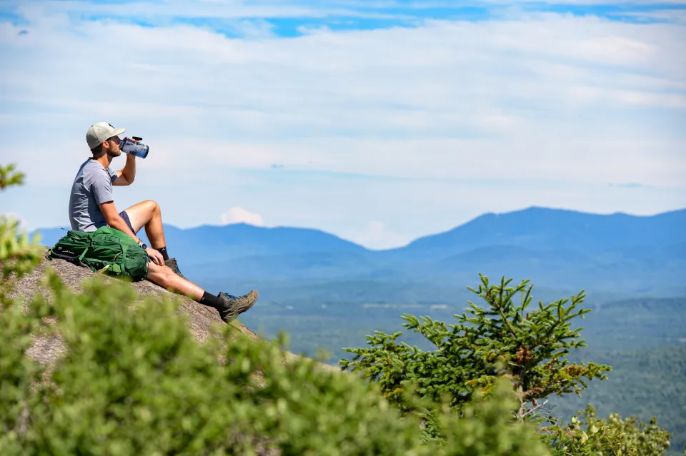 Hiking in Saranac Lake.