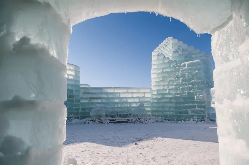 The ice palace in Saranac Lake.