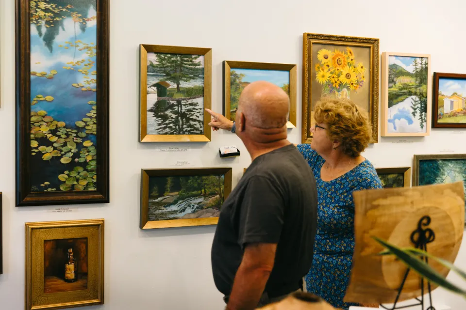 An art gallery in Saranac Lake.